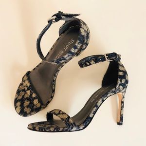 SW Walkway Denim Ankle Strap Sandals, size 7